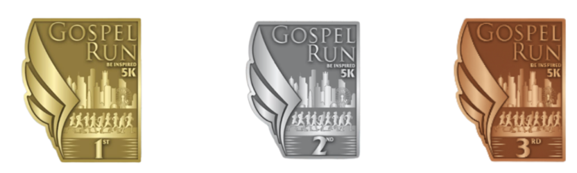 Gospel Run 2025 Overall Winners (Male & Female) Medals